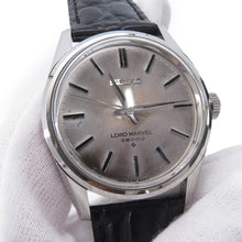 将图像加载到图库查看器中，SEIKO Road marvel 36000 W34mm Stainless Steel Leather Silver Dial5740-8000

