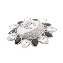 将图像加载到图库查看器中，CHANEL CC Logo Sun BroochAB7728 Metal Rhinestone
