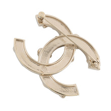 Load image into Gallery viewer, CHANEL CC Logo Strass Brooch BlackABD353-B16656-NY261 Gold Plated Rhinestone Faux Pearl
