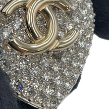 将图像加载到图库查看器中，CHANEL CC Logo Heart BroochAB3644-B02818-N6656 Gold Plated Rhinestone
