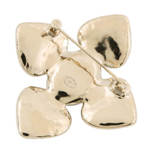将图像加载到图库查看器中，CHANEL CC Logo Heartshall BroochAB7517 Gold Plated Faux Pearl
