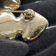 将图像加载到图库查看器中，CHANEL CC Logo Heartshall BroochAB7517 Gold Plated Faux Pearl
