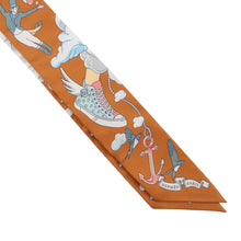 将图像加载到图库查看器中，HERMES Twilly my clouds Sur Mon Nuage Caramel/Gris/Blue Silk100%
