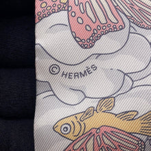 将图像加载到图库查看器中，HERMES Twilly my clouds Sur Mon Nuage Caramel/Gris/Blue Silk100%
