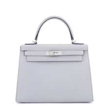 将图像加载到图库查看器中，HERMES Kelly Sellier Blue Gacier Epsom Size 28
