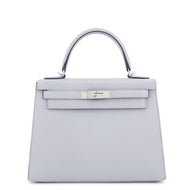 HERMES Kelly Sellier Blue Gacier Epsom Size 28
