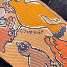 将图像加载到图库查看器中，HERMES Twilly Twilly Mille Et Un Lapins Beige Doll / Apricot Silk100%
