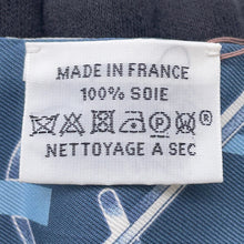 将图像加载到图库查看器中，HERMES Twilly Do Re Boucles Blue/Gray Silk100%
