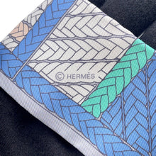 将图像加载到图库查看器中，HERMES Twilly TRESSES H Blue Jean / Grispearl Silk100%
