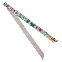 Load image into Gallery viewer, HERMES Twilly Twins EN LIBERTE! Freely! Rose/Blue/Vert Silk100%
