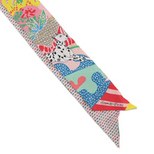 将图像加载到图库查看器中，HERMES Twilly Twins En Liberte (Freely) Rose/Blue/Vert Silk100%
