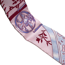 将图像加载到图库查看器中，HERMES Twilly Stirrup Remix Etriers Remix Rose Paille / Bordeaux / Gris PerleH063502S Silk100%

