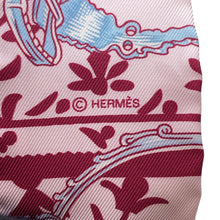 将图像加载到图库查看器中，HERMES Twilly Stirrup Remix Etriers Remix Rose Paille / Bordeaux / Gris PerleH063502S Silk100%
