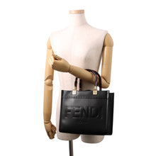 将图像加载到图库查看器中，FENDI Sunshine Shopper Small 2WAY Bag Black8BH394 Leather Size Small

