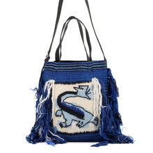 将图像加载到图库查看器中，LOEWE Dragon knit bag - William De Morgan collaboration Blue/Black/Multicolor Wool Leather

