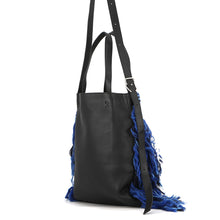将图像加载到图库查看器中，LOEWE Dragon knit bag - William De Morgan collaboration Blue/Black/Multicolor Wool Leather

