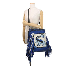 将图像加载到图库查看器中，LOEWE Dragon knit bag - William De Morgan collaboration Blue/Black/Multicolor Wool Leather
