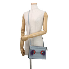 将图像加载到图库查看器中，FENDI Two Jules Bugs Monster Shoulder Bag Gray/Multicolor8M0369 Leather Fur
