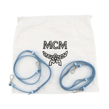 将图像加载到图库查看器中，MCM Visetos Stark Backpack Blue/PinkMMKASVE14H2001 Leather Size Mini
