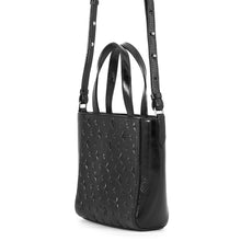 Load image into Gallery viewer, JIMMY CHOO Pegasus Star Embossed 2-Way Bag Black Patent Leather Size Mini
