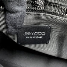 Load image into Gallery viewer, JIMMY CHOO Pegasus Star Embossed 2-Way Bag Black Patent Leather Size Mini
