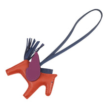 将图像加载到图库查看器中，HERMES Rodeo Pegasus Cornelian/Blue Sapphire/Anemone Lambskin Size PM
