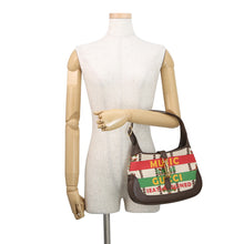 将图像加载到图库查看器中，GUCCI Jackie 1961 MUSIC IS MINE Shoulder Bag Brown/Multicolor636706 Canvas Leather Size Small
