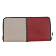 Load image into Gallery viewer, Bottega Veneta INTRECCIATO Bicolor Zip Around Long Wallet Red/Gray510643VBNV28558 Leather
