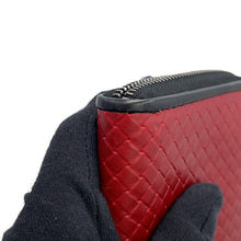Load image into Gallery viewer, Bottega Veneta INTRECCIATO Bicolor Zip Around Long Wallet Red/Gray510643VBNV28558 Leather
