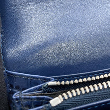 Load image into Gallery viewer, JIMMY CHOO Martina Long Wallet Blue Croco embossed leather
