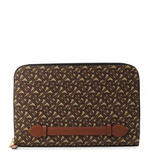 Load image into Gallery viewer, BURBERRY TB Logo Clutch Bag Brown/Beige8023035 PVC Leather
