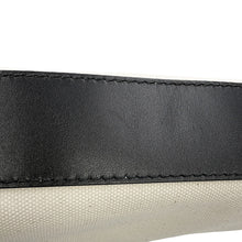 Load image into Gallery viewer, JIMMY CHOO Tote Bag Ivory/Black Canvas Leather
