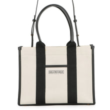 将图像加载到图库查看器中，BALENCIAGA Hardware 2WAY Bag Small White/Black671402 Canvas Leather Size S
