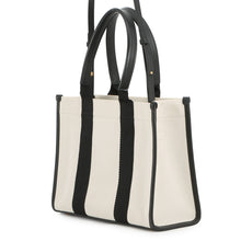 将图像加载到图库查看器中，BALENCIAGA Hardware 2WAY Bag Small White/Black671402 Canvas Leather Size S
