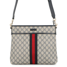 Load image into Gallery viewer, GUCCI Cherie Shoulder Bag Beige/Navy/Red388926 GG Supreme Leather
