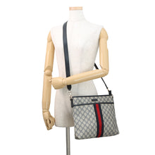 Load image into Gallery viewer, GUCCI Cherie Shoulder Bag Beige/Navy/Red388926 GG Supreme Leather

