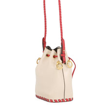 Load image into Gallery viewer, FENDI Mini Montresor 2WAY Bag Ivory/Red8BS010 Leather
