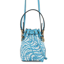 Load image into Gallery viewer, FENDI Mini Montresor 2WAY Bag Blue/White8BS010 PVC Leather
