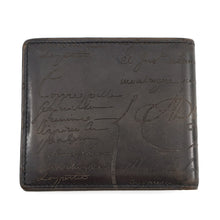 Load image into Gallery viewer, Berluti Calligraphy Bifold Wallet Dark Gray Leather
