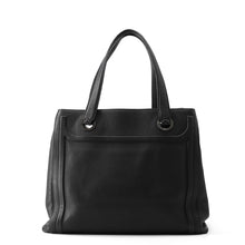 将图像加载到图库查看器中，BVLGARI Tote Bag Black Leather
