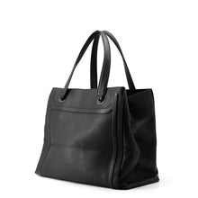 将图像加载到图库查看器中，BVLGARI Tote Bag Black Leather
