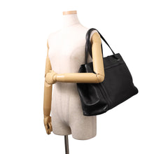 将图像加载到图库查看器中，BVLGARI Tote Bag Black Leather
