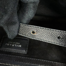 将图像加载到图库查看器中，BVLGARI Tote Bag Black Leather
