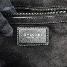 将图像加载到图库查看器中，BVLGARI Tote Bag Black Leather
