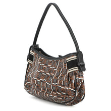 Load image into Gallery viewer, Ferragamo Gancini Handbag Brown21A507 PVC Leather
