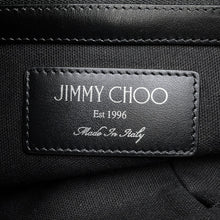 Load image into Gallery viewer, JIMMY CHOO Derek Starr Studded business bag Navy/Black Denim suede leather
