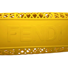 将图像加载到图库查看器中，FENDI basket Yellow8BH389 Plastic Leather Size Medium
