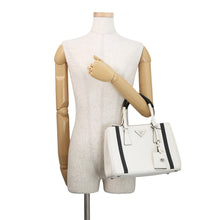 Load image into Gallery viewer, PRADA Galleria 2WAYBag White/Black1BA863 Leather

