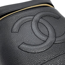 将图像加载到图库查看器中，CHANEL CC Logo vanity bag BlackA01998 Caviar Leather
