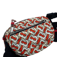 将图像加载到图库查看器中，BURBERRY TB Logo Waist Bag Beige/Ivory/Orange8014471 Nylon
